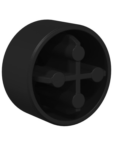 Tappi Finali per Tavolo da Calcio 10 pcs Nero 1,5 x 1,5 x 1 cm