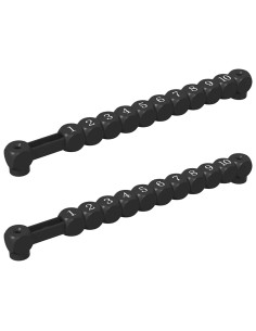 Conti del tavolo da calcio 2 pcs Nero 30 x 2,2 x 2,9 cm 2