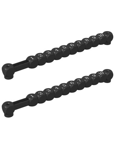 Conti del tavolo da calcio 2 pcs Nero 30 x 2,2 x 2,9 cm