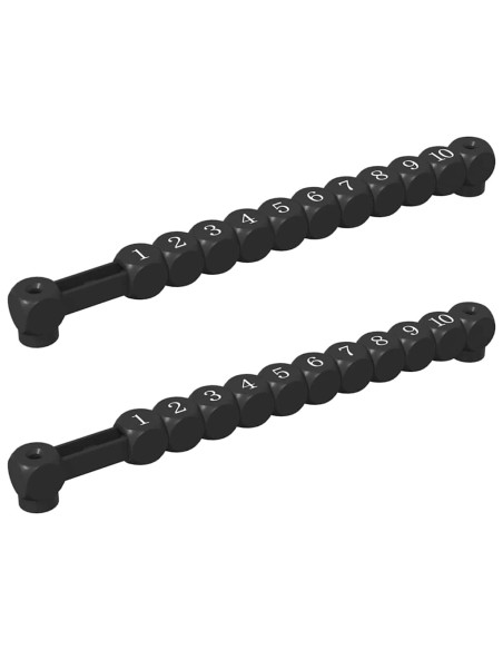 Conti del tavolo da calcio 2 pcs Nero 30 x 2,2 x 2,9 cm