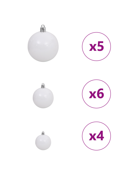 Albero di Natale artificiale con 150 LED Bianco 120 cm