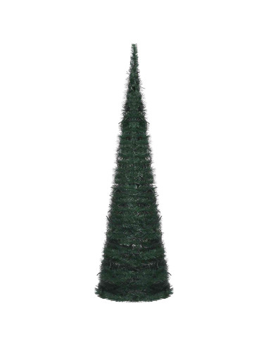 Albero di Natale with LED String Lights Verde 150 x 150 cm PVC