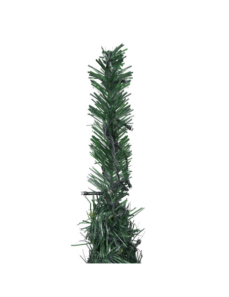 Albero di Natale with LED String Lights Verde 150 x 150 cm PVC