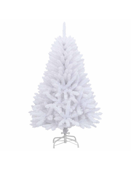 Albero di Natale Artificiale con Rami Pieghevoli Bianco 120 cm