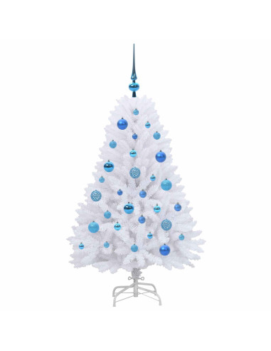 Albero di Natale Artificiale con Rami Pieghevoli Bianco 120 cm