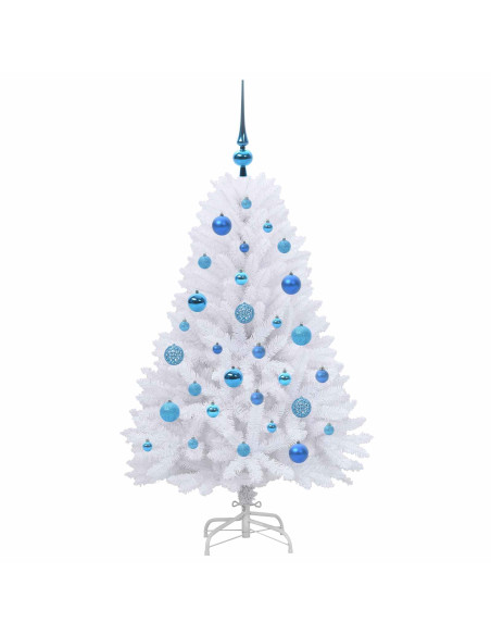 Albero di Natale Artificiale con Rami Pieghevoli Bianco 120 cm