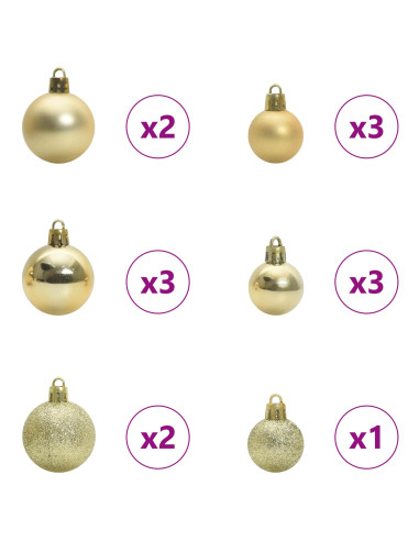 Albero di Natale Artificiale con Rami Pieghevoli Bianco 120 cm