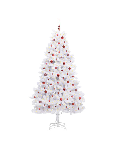 Albero di Natale Artificiale con Rami Pieghevoli Bianco 240 cm