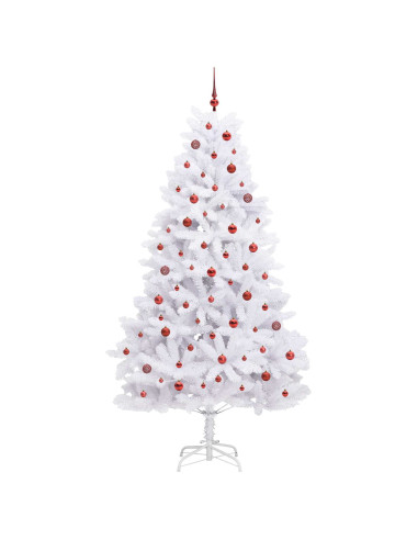 Albero di Natale Artificiale con Rami Pieghevoli Bianco 240 cm