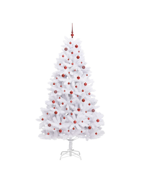 Albero di Natale Artificiale con Rami Pieghevoli Bianco 240 cm