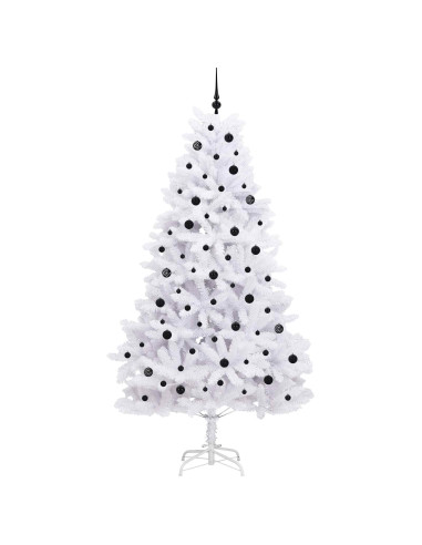 Albero di Natale Artificiale con Rami Pieghevoli Bianco 240 cm
