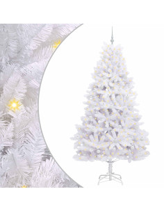 Albero di Natale Artificiale con Rami Pieghevoli Bianco 240 cm 2