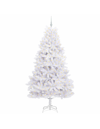 Albero di Natale Artificiale con Rami Pieghevoli Bianco 240 cm