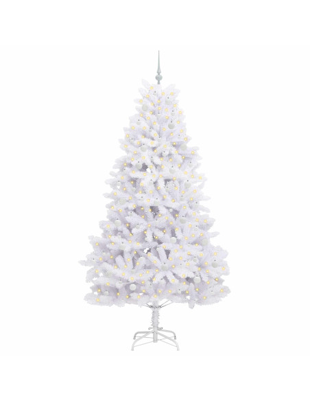 Albero di Natale Artificiale con Rami Pieghevoli Bianco 240 cm