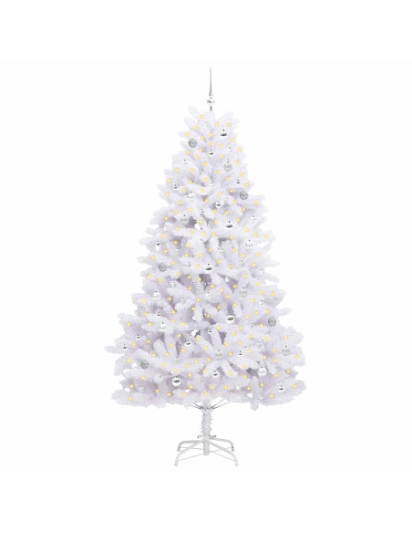 Albero di Natale Artificiale con Rami Pieghevoli Bianco 240 cm