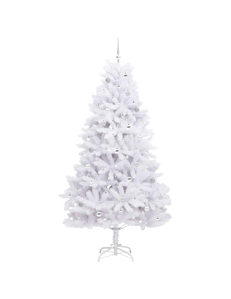 Albero di Natale Artificiale con Rami Pieghevoli Bianco 240 cm