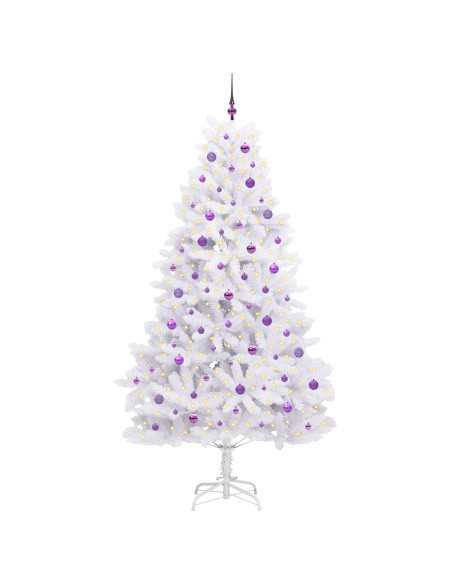Albero di Natale Artificiale con Rami Pieghevoli Bianco 240 cm