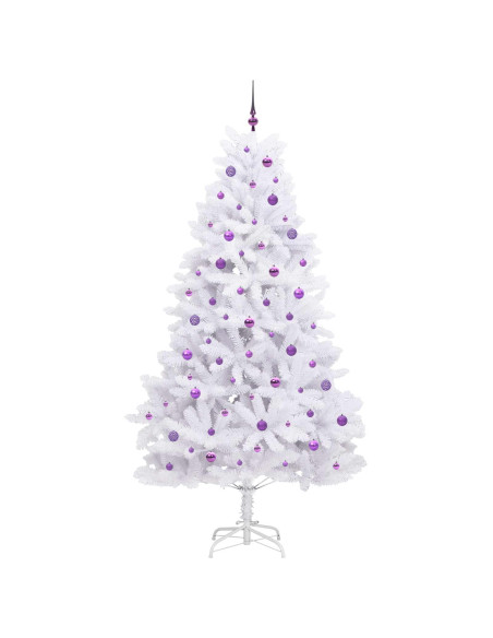 Albero di Natale Artificiale con Rami Pieghevoli Bianco 240 cm