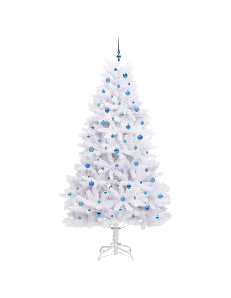 Albero di Natale Artificiale con Rami Pieghevoli Bianco 240 cm