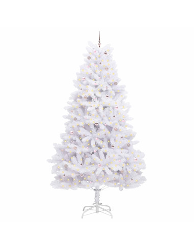 Albero di Natale Artificiale con Rami Pieghevoli Bianco 300 cm