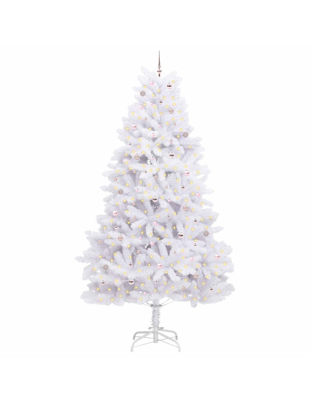Albero di Natale Artificiale con Rami Pieghevoli Bianco 300 cm
