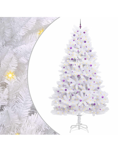 Albero di Natale Artificiale con Rami Pieghevoli Bianco 300 cm