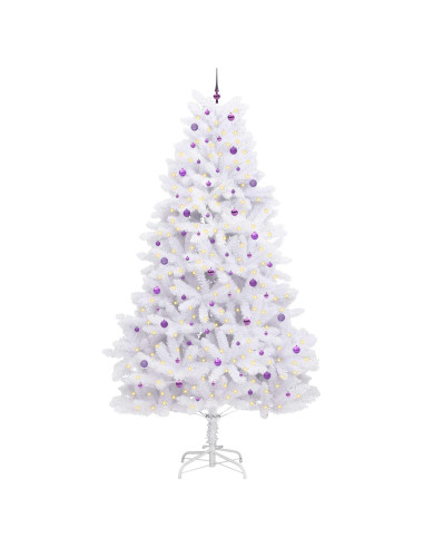 Albero di Natale Artificiale con Rami Pieghevoli Bianco 300 cm