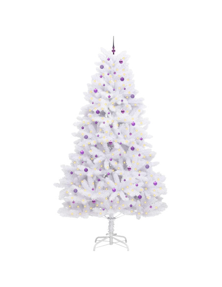 Albero di Natale Artificiale con Rami Pieghevoli Bianco 300 cm