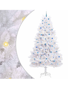 Albero di Natale Artificiale con Rami Pieghevoli Bianco 300 cm 2