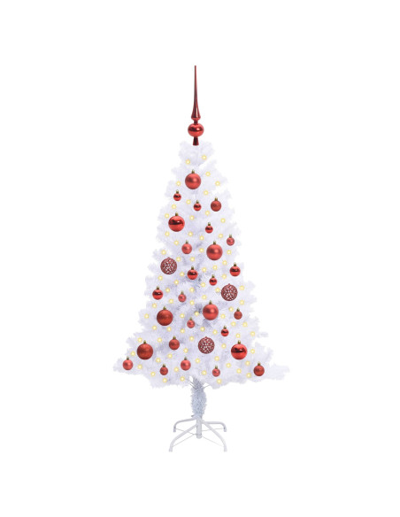 Albero di Natale artificiale Bianco 120 cm PVC e Acciaio