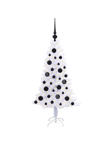 Albero di Natale artificiale Bianco 120 cm PVC e Acciaio