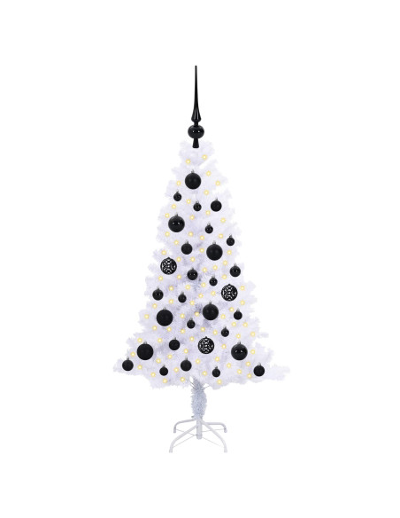Albero di Natale artificiale Bianco 120 cm PVC e Acciaio