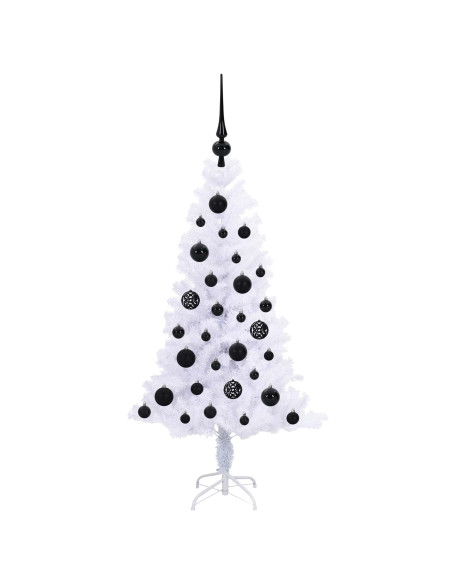 Albero di Natale artificiale Bianco 120 cm PVC e Acciaio