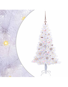 Albero di Natale artificiale Bianco 120 cm PVC e Acciaio 2