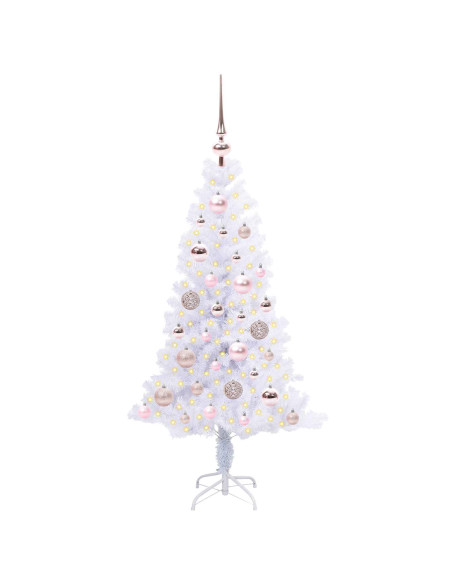 Albero di Natale artificiale Bianco 120 cm PVC e Acciaio