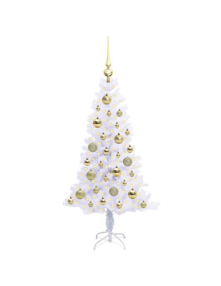 Albero di Natale artificiale Bianco 120 cm PVC e Acciaio