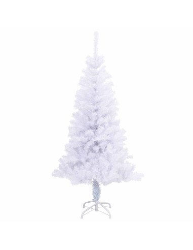 Albero di Natale artificiale Bianco 120 cm PVC e Acciaio