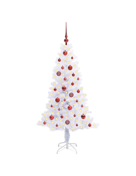 Albero di Natale artificiale Bianco 150 cm PVC e Acciaio