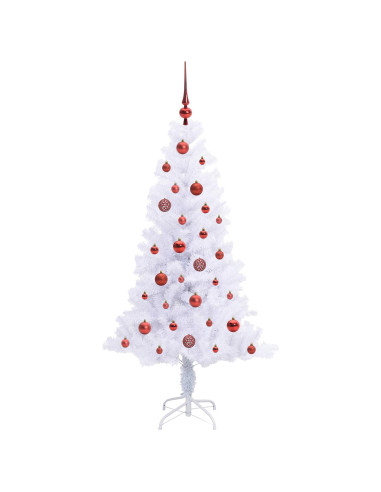 Albero di Natale artificiale Bianco 150 cm PVC e Acciaio