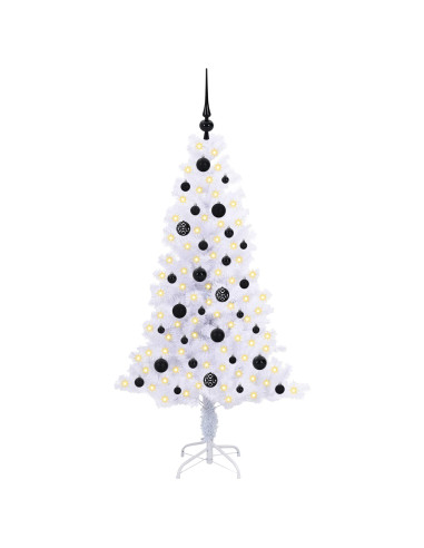 Albero di Natale artificiale Bianco 150 cm PVC e Acciaio