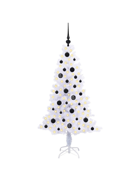 Albero di Natale artificiale Bianco 150 cm PVC e Acciaio