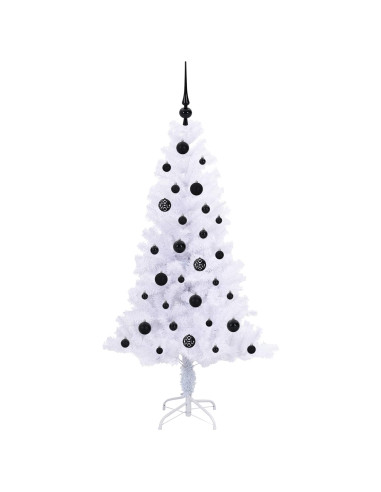 Albero di Natale artificiale Bianco 150 cm PVC e Acciaio