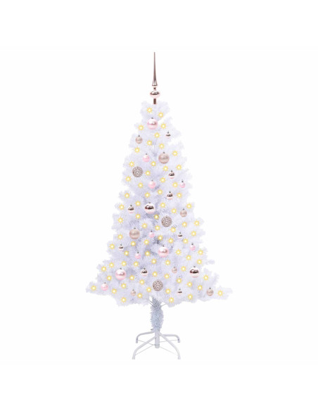 Albero di Natale artificiale Bianco 150 cm PVC e Acciaio