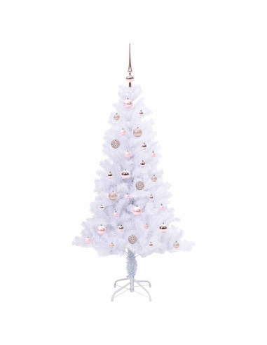 Albero di Natale artificiale Bianco 150 cm PVC e Acciaio