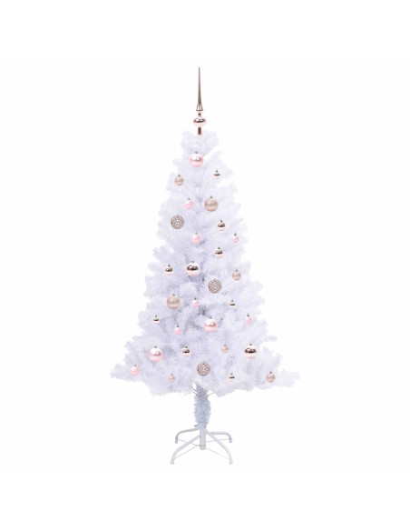 Albero di Natale artificiale Bianco 150 cm PVC e Acciaio