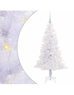 Albero di Natale artificiale Bianco 150 cm PVC e Acciaio 2