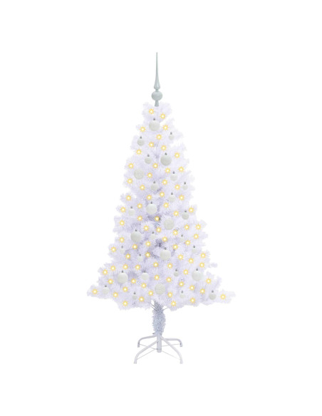 Albero di Natale artificiale Bianco 150 cm PVC e Acciaio
