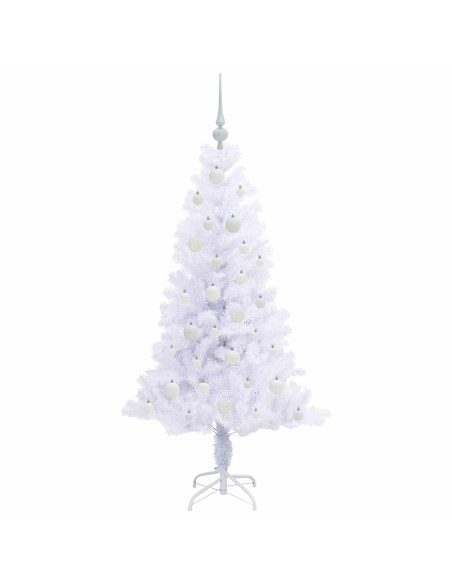 Albero di Natale artificiale Bianco 150 cm PVC e Acciaio
