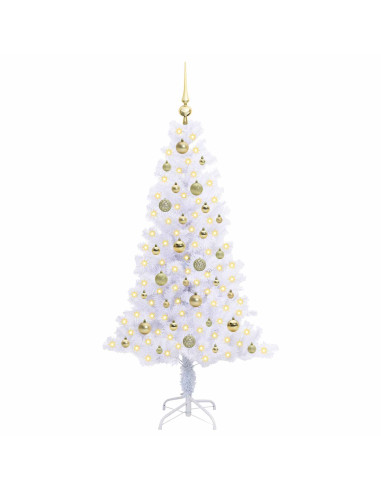 Albero di Natale artificiale Bianco 150 cm PVC e Acciaio