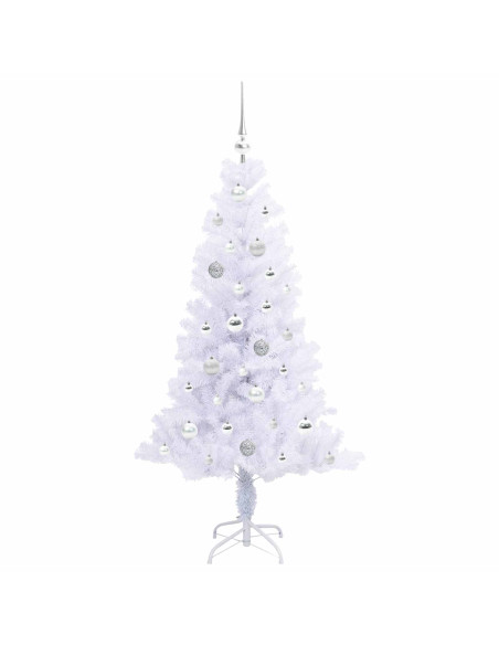 Albero di Natale artificiale Bianco 150 cm PVC e Acciaio
